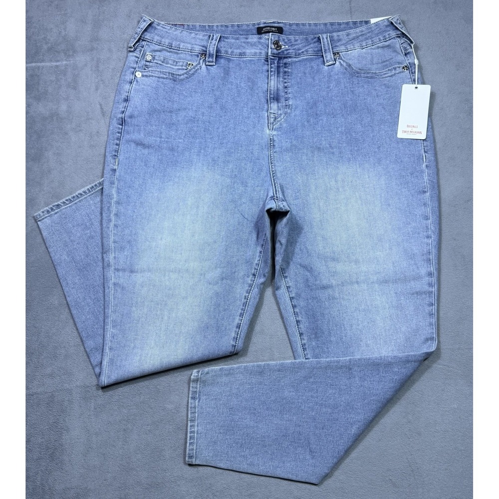 True Religion Jeans Womens 42x29 Jennie Midrise Curvy Skinny Peak Spot USA NEW